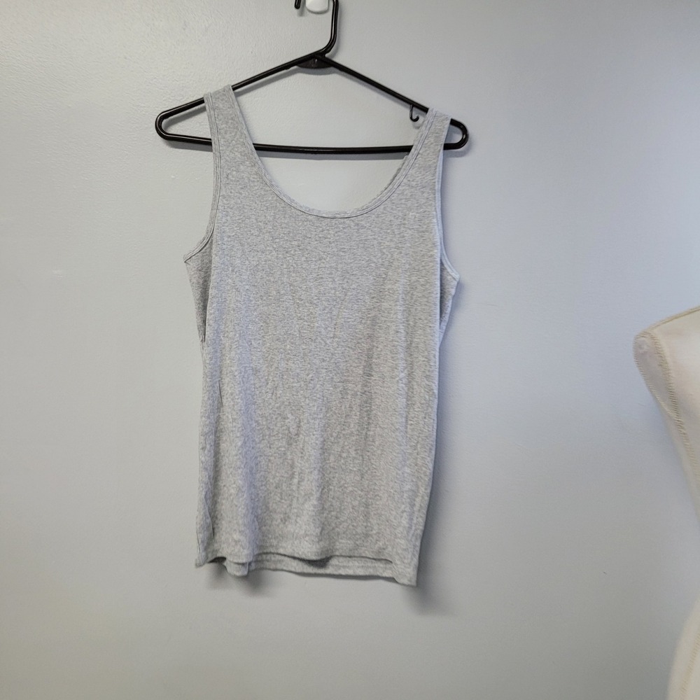 Time and Tru Womens XL Gray Ribbed Tank Top RN52469